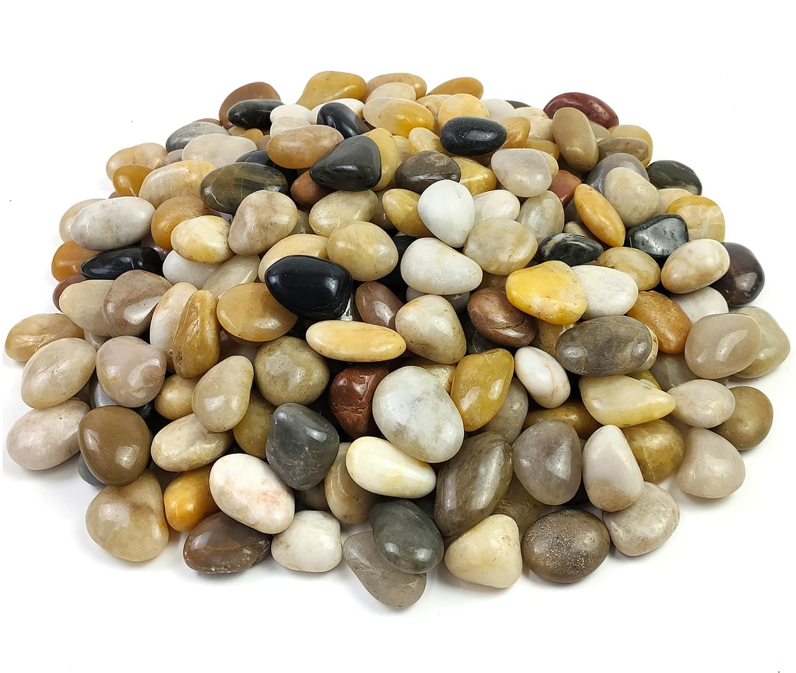 Natural Mixed Color Pebbles, 3.96lb Decorative Stones,0.7-1.2 inch Natural Gravel Rocks for Plant Pots,Decorative Small Stones for Garden,Vase Fillers,Crafts,Fish Tank,Landscaping,Pond,Aquarium