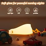Anywin Lying Flat Duck Night Light – Soft Silicone Lamp, Rechargeable, Timer view 8