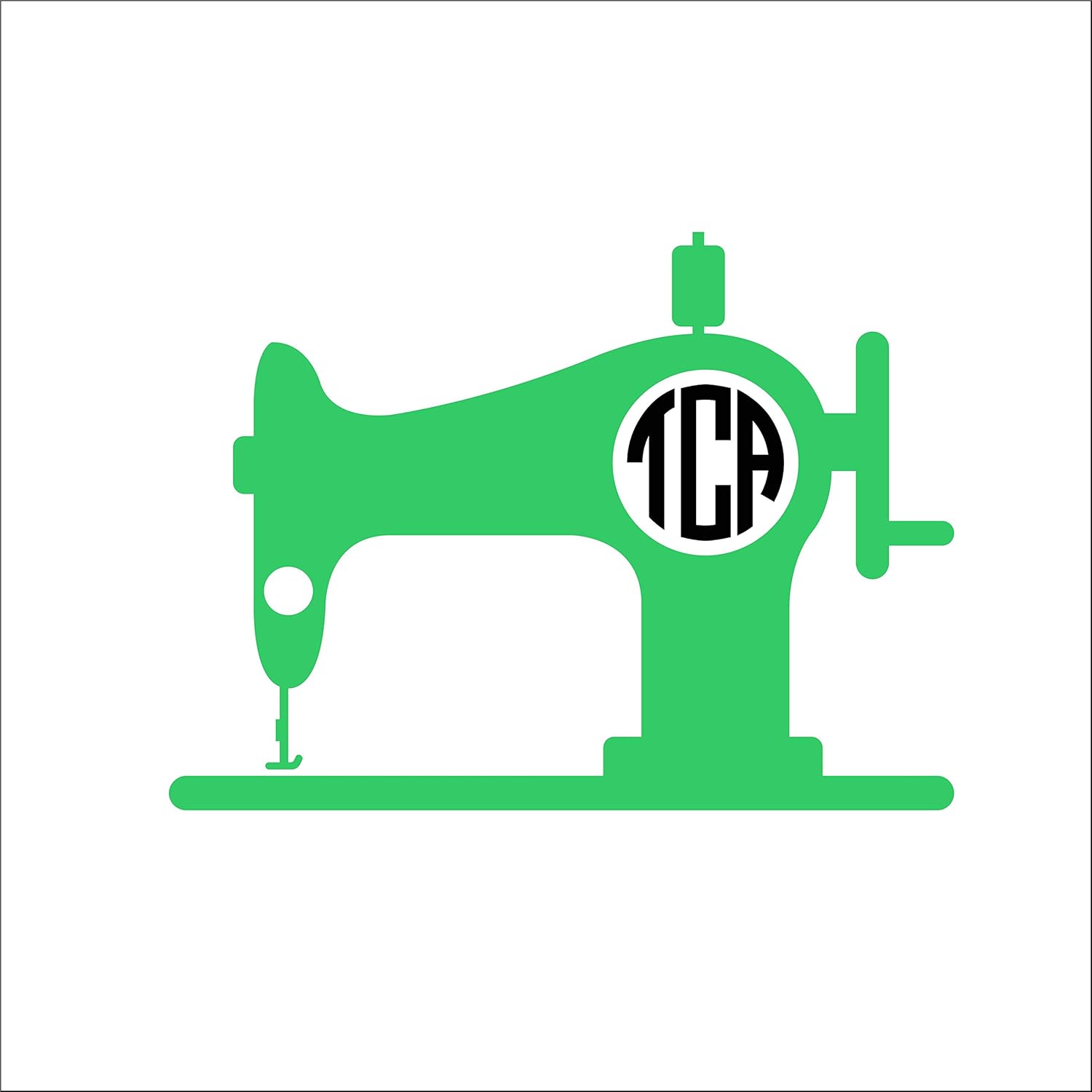 Sewing Machine Monogram Vinyl Die Cut Decal Sticker for Car