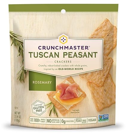 Amazon Com Crunchmaster Tuscan Peasant Crackers Rosemary Grocery Gourmet Food