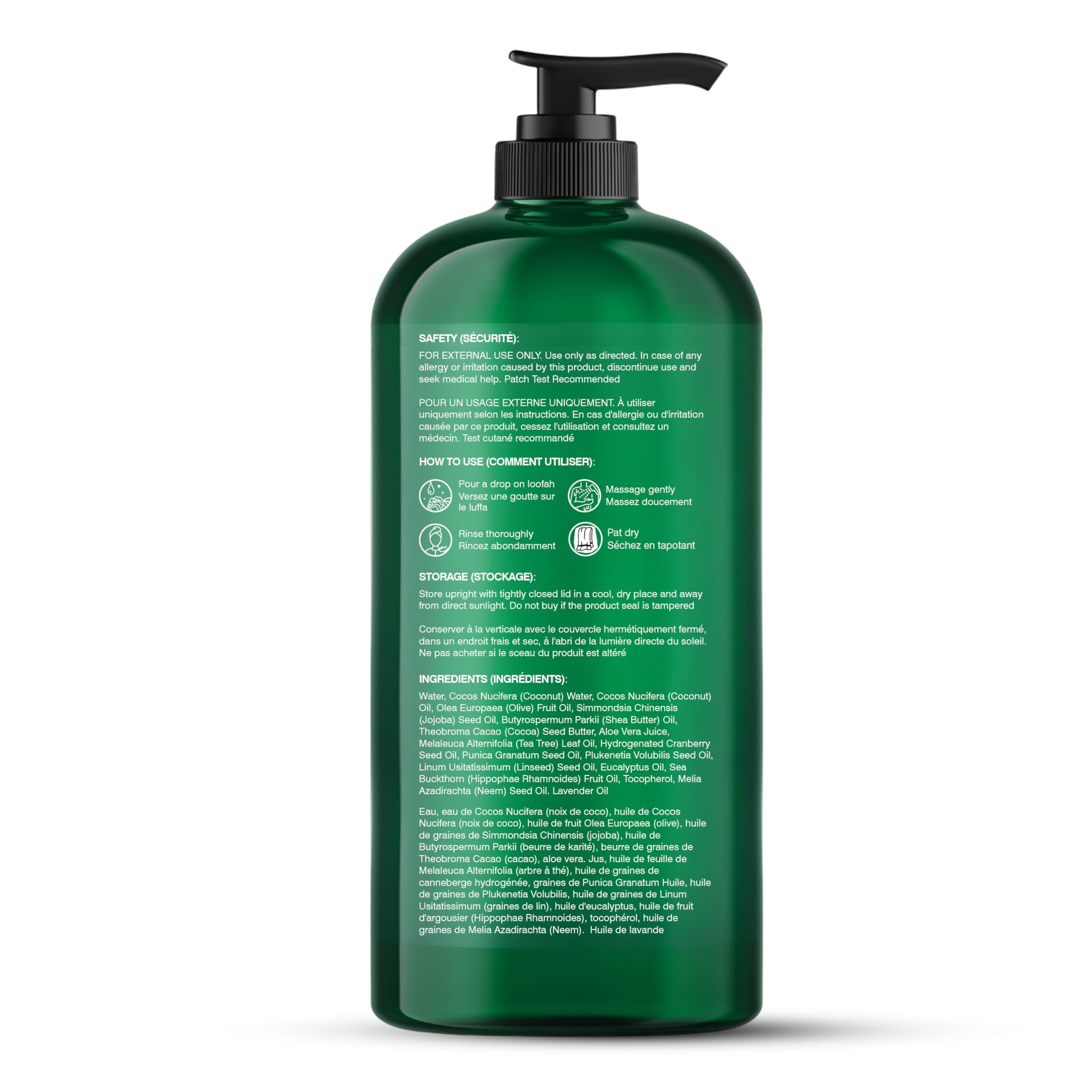 Botanic Hearth Eucalyptus & Tea Tree Body Wash – Refreshing & Invigorating Shower Gel for Men & Women, Helps Soothe Skin, Sulfate & Paraben Free – 16 fl oz