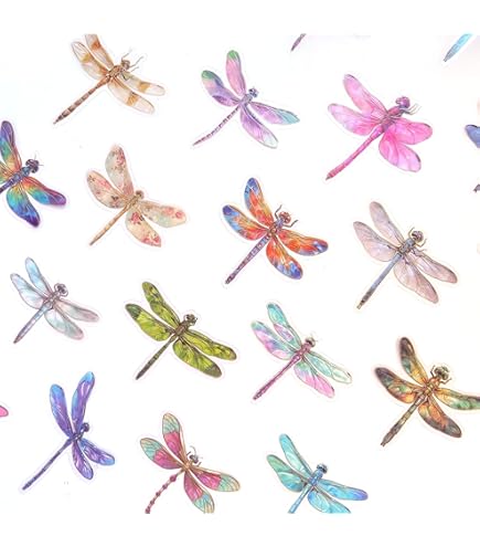 Mandala Arts Dragonfly Moon Window Decal - 4.5 Inch Translucent Peel And Stick Sticker
