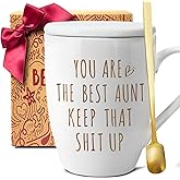 Funny Coffee Mug Gift for aunt from Niece Nephew - You're The Best Aunt Keep That S Up mug-BAE Best Auntie Ever Mugs Birthday Christmas Gifts Ideas for Auntie, Ceramic coffee mugs for Favorite Aunty44