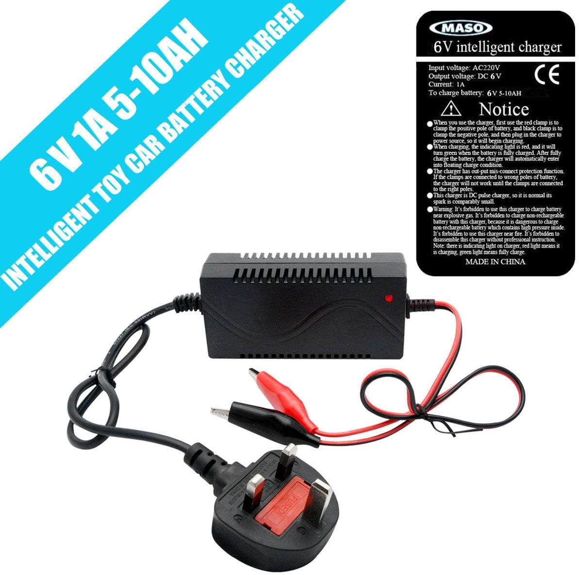 Motorbike Battery Chargers, Maso 1000mA/1A Automatic Smart Charger for