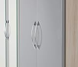 Seconique Nevada 6 Door 2 Drawer Wardrobe Grey Gloss Light Oak 230x52x182.5 view 6