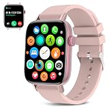 PJYUBVOR 1.9" Smart Watch for Women - Bluetooth Call Fitness Tracker with Heart Rate/Sleep Monitor/Menstrual Reminder, DIY Watch Face Waterproof Smartwatch Compatible with Android iPhone (Pink)