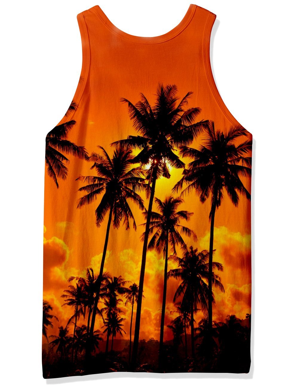 RAISEVERN 3D Sonnenuntergang Drucken Lustige Muster Realistische Underwaist Gym Tanktops für Herren Medium