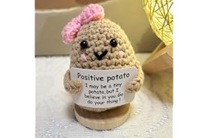 GWINDRISE Positive Potato with Stand, Gifts for Girls Cute Birthday Gifts for Women, Funny Small Gifts for Mom Grandma Sister Best Friend Coworker, Cheer Gifts for Kids, Mother's Day, Graduation Gift