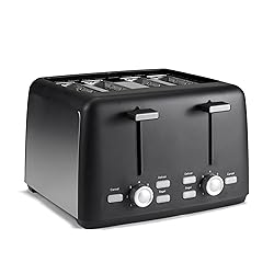 Amazon Basics 4 Slice Toaster, With 7 Browning