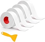 Fixmend Bath Sealant Strip Self Adhesive 4 Rolls White 3.2m 38mm