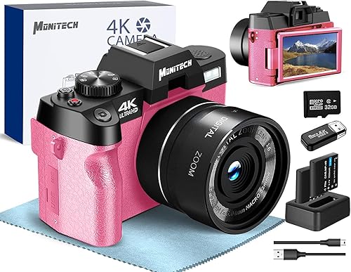 Monitech Digital Camera for Photography and Video, 4K 48MP