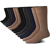 Van Heusen Mens Dress Socks - 14 Pack Soft Stretch Moisture Wicking Stay Up Casual Work Socks for Men (Sizes: 6-12.5)