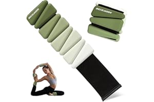 BECOJADDE Ankle Weights for Women Wrist Weights Set of 2 (1 lb/2 lbs Each) Adjustable Arm Leg Weight for Womens Men Suitable for Walking Swimming Running Pilates Yoga Gym