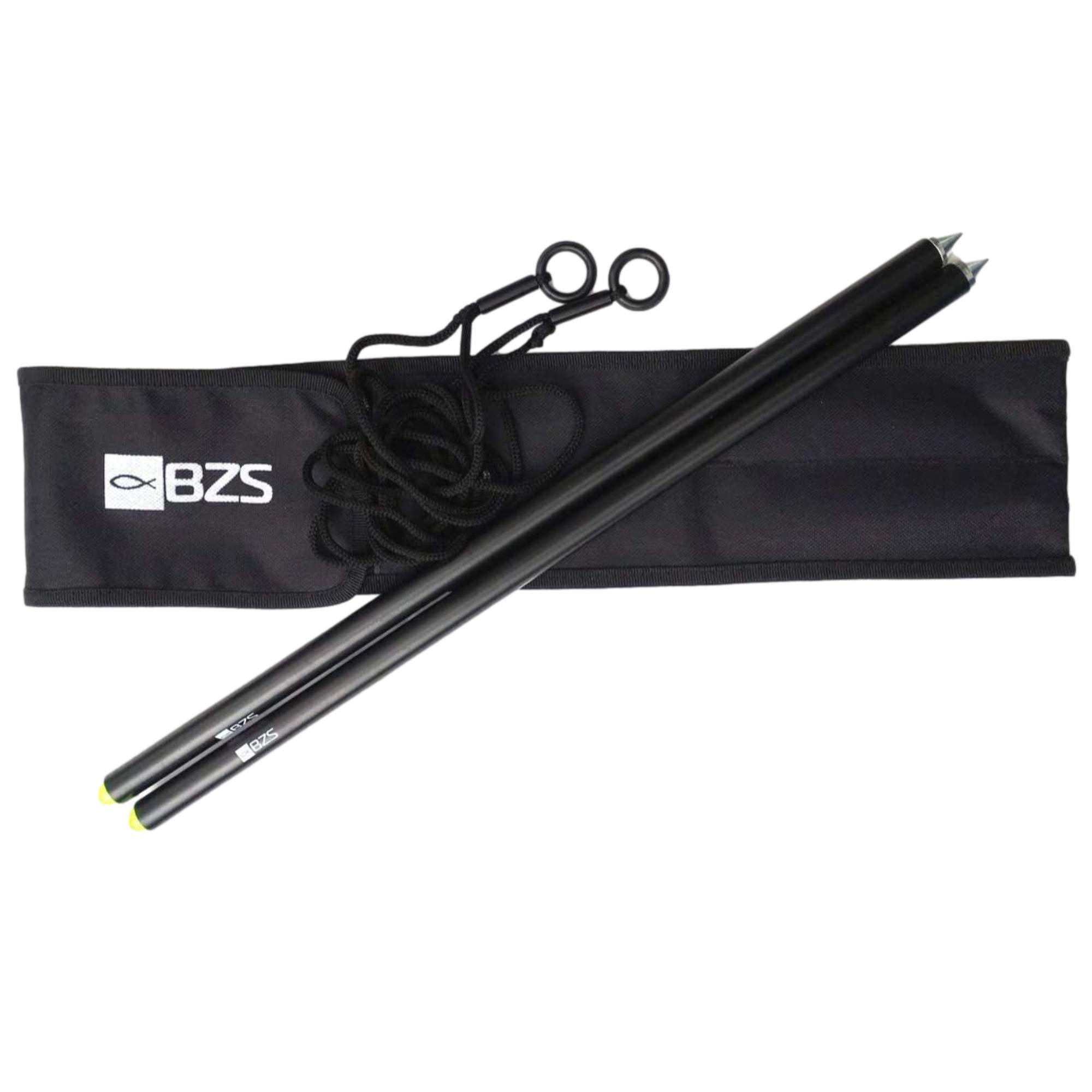 BZS 2 Distance Sticks for Carp Fishing - Tackle Fishing Marker Rod Measuring Sticks and Cord with Carry Bag for Accurate Casting, 500mm, 600mm and Compact 700mm