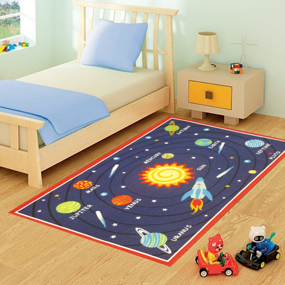 FunkyBuys Kids Childrens GALAXY (100 x 165cm) Rug Mat Modern