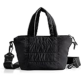 Smasrob Mini Puffer Crossbody Bag for Women with RFID Blocking Pocket, Small Quilted Crossbody Purse with Handles