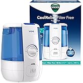 Vicks CoolRelief Cool Mist Humidifier, 1.2 Gal | Small to Medium Room Vaporizer for Baby, Kids, Adults, 40 hours runtime, Works with Vicks VapoSteam and VapoPads