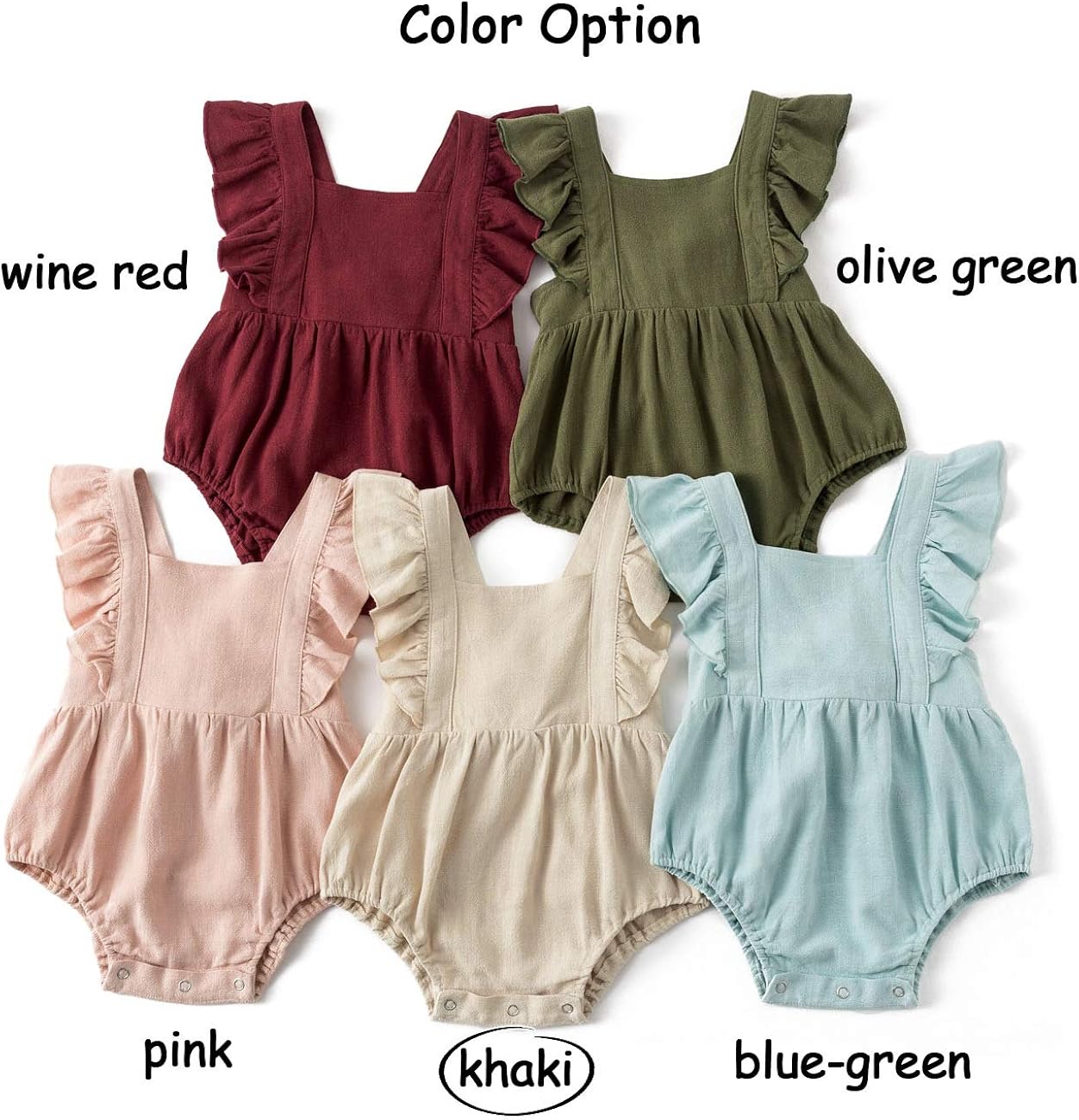 Simplee kids Baby Onesies Unisex Cotton Linen Handmade Romper Jumpsuit Solid Color Long Sleeve Jumpsuit: Clothing