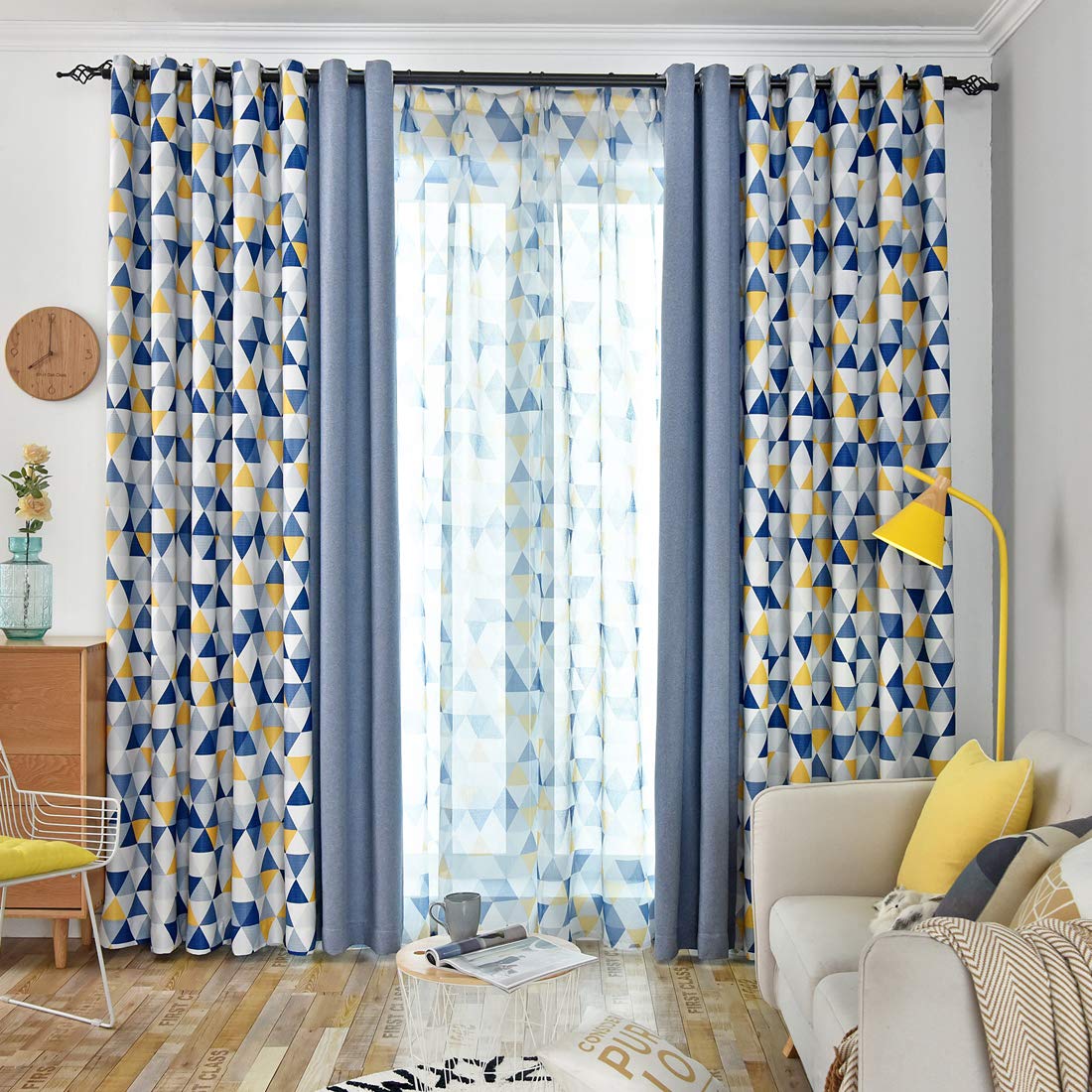 yellow curtains