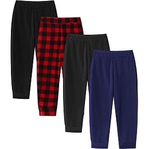 JARMAKO Toddler Boys Warm Fleece Lined Microfleece Pants, 2-6 Years