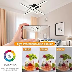 Modern LED Ceiling Light Fixture, Dimmable Close to