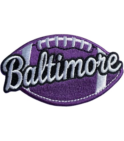 Huge Metallic Baltimore Ravens Iron-On Patch – 4 X 12 Inches, Perfect For Jerseys Or Jackets