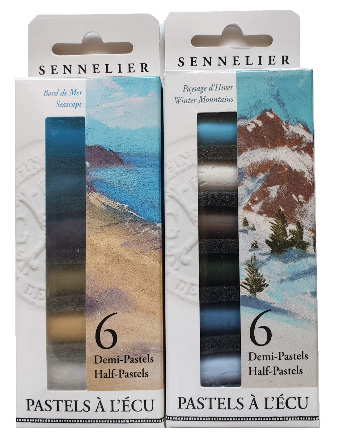 Sennelier 12-count Dry Pastels Set, Soft Pastels - BORD DE MER