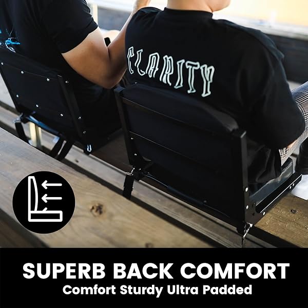 JAUNTIS STADIUM SEATS FOR BLEACHERS, BLEACHER SEATS WITH ULTRA PADDED COMFY FOAM BACKS AND CUSHION, WIDE PORTABLE STADIUM CHAIRS WITH BACK SUPPORT AND SHOULDER STRAP