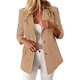 BTFBM Blazers for Women Business Casual 2026 Fall Clothes Lapel Open Front Winter Coats Work Office Suit Jackets Blazer