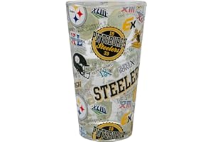 FOCO NFL unisex-adult NFL Team Logo Barware Drink 16oz Pint Glass