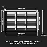 Repa Market 12x8 White Air Vent Cover Steel Return Grille, 300x200mm view 2