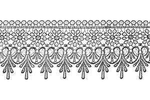 AIETSYEI Grey Venice Lace Trim Wide Lace Ribbon Silver Floral Embroidered Lace Edge Trim for Sewing Crafts, Wedding Dress Embellishment, Home Decor