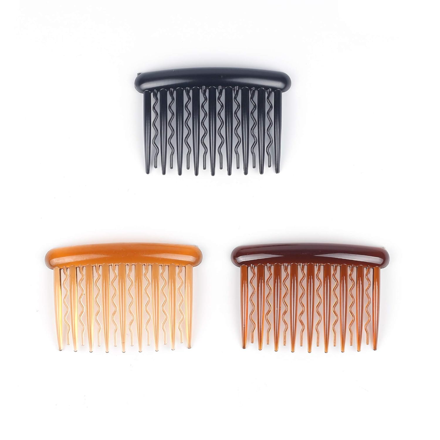 WBCBEC 18 Pieces Plastic Teeth Hair Combs Tortoise Side Comb Hair Accessories for Fine Hair : Beauty