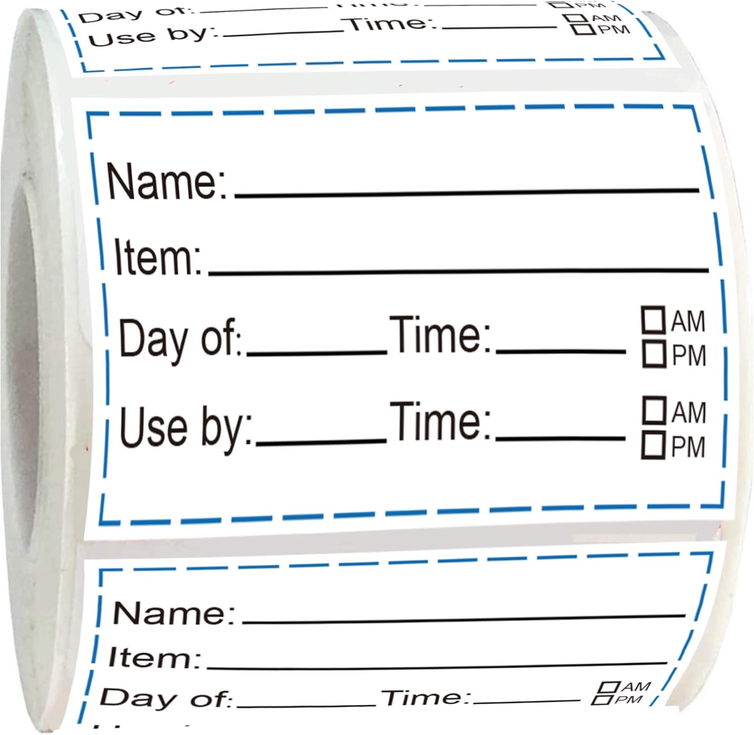 Food Labels 2.6x1.4 inch Food Storage Labels 500 pcs Removable Stickers with Large Writable ...