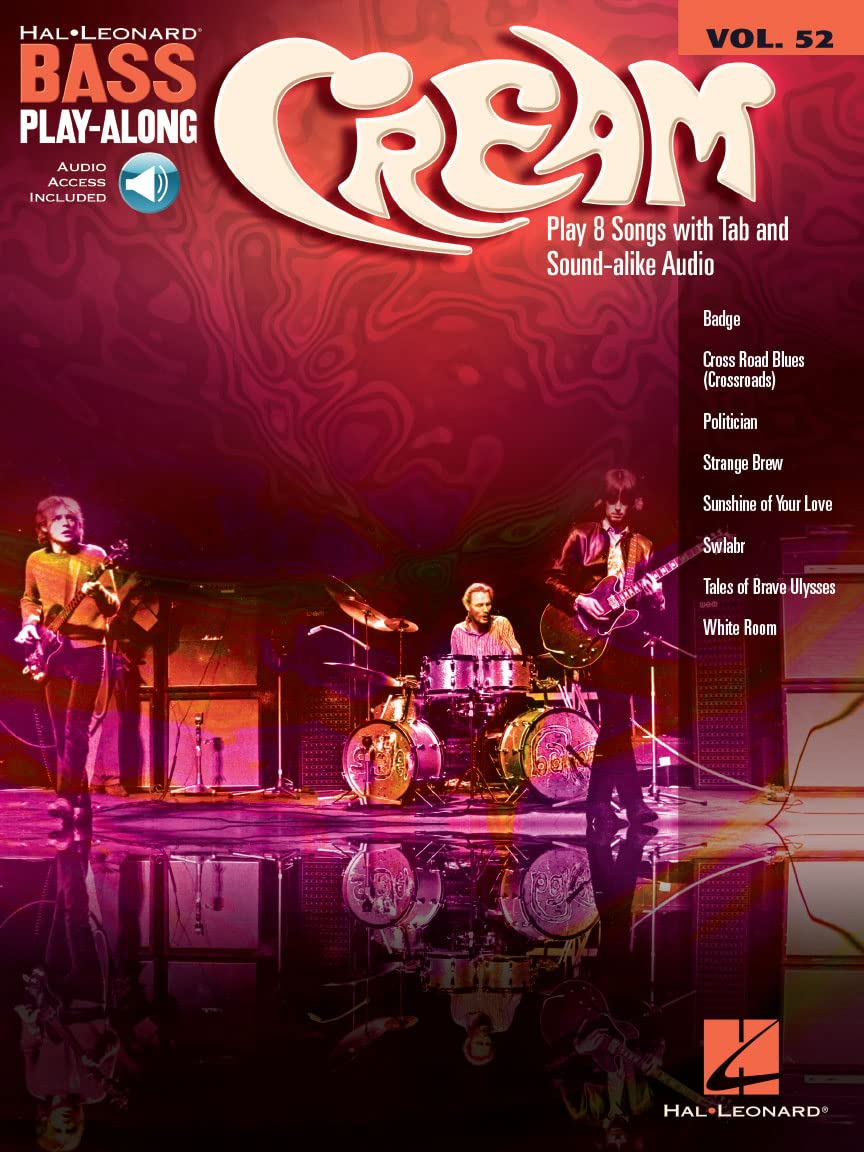 Cream Bass Play-Along Volume 52 - Book/Online Audio (Hal Leonard Bass Play-Along, 52)