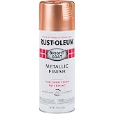 Rust-Oleum Stops Rust Bright Coat Metallic Spray Paint, Copper | Rust Resistant, Indoor and Outdoor, Beautiful Finish on Metal, Wood and More, Comfort Tip Sprays from Any Angle, 11 oz,