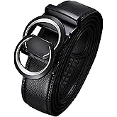 Civantiya Men's Ratchet Belt Leather Belt Adjustable for Men Gift 1 3/8-Cut for Perfect Fit