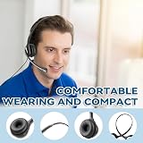 Wantek USB Headset with Microphone 3-in-1 USB-C/USB 3.5mm Laptops PC view 6