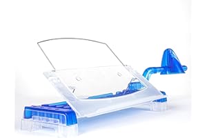 Vu Ryte Memoscape Adjustable Document Copy Holder, in-Line with Monitor Minimizing Head and Neck Movement, Includes Side Arm, Blue, VUR 3020, Aruba Water