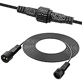 CAMANTU 2Pin Extension Cable 10FT, IP68 Waterproof Extension Lead 16AWG Extension Cord for Outdoor Solar String Lights, Indoor String Lights - 1Pack