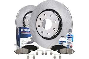 Detroit Axle - Front Brake Kit for Chevy Aveo Aveo5 Spark EV Pontiac G3 Wave Suzuki Swift+ Replacement Disc Brake Rotors Ceramic Brakes Pads