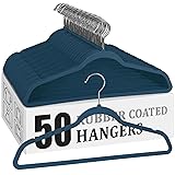 Rubber Coated Plastic Hangers 50 Pack Clothes