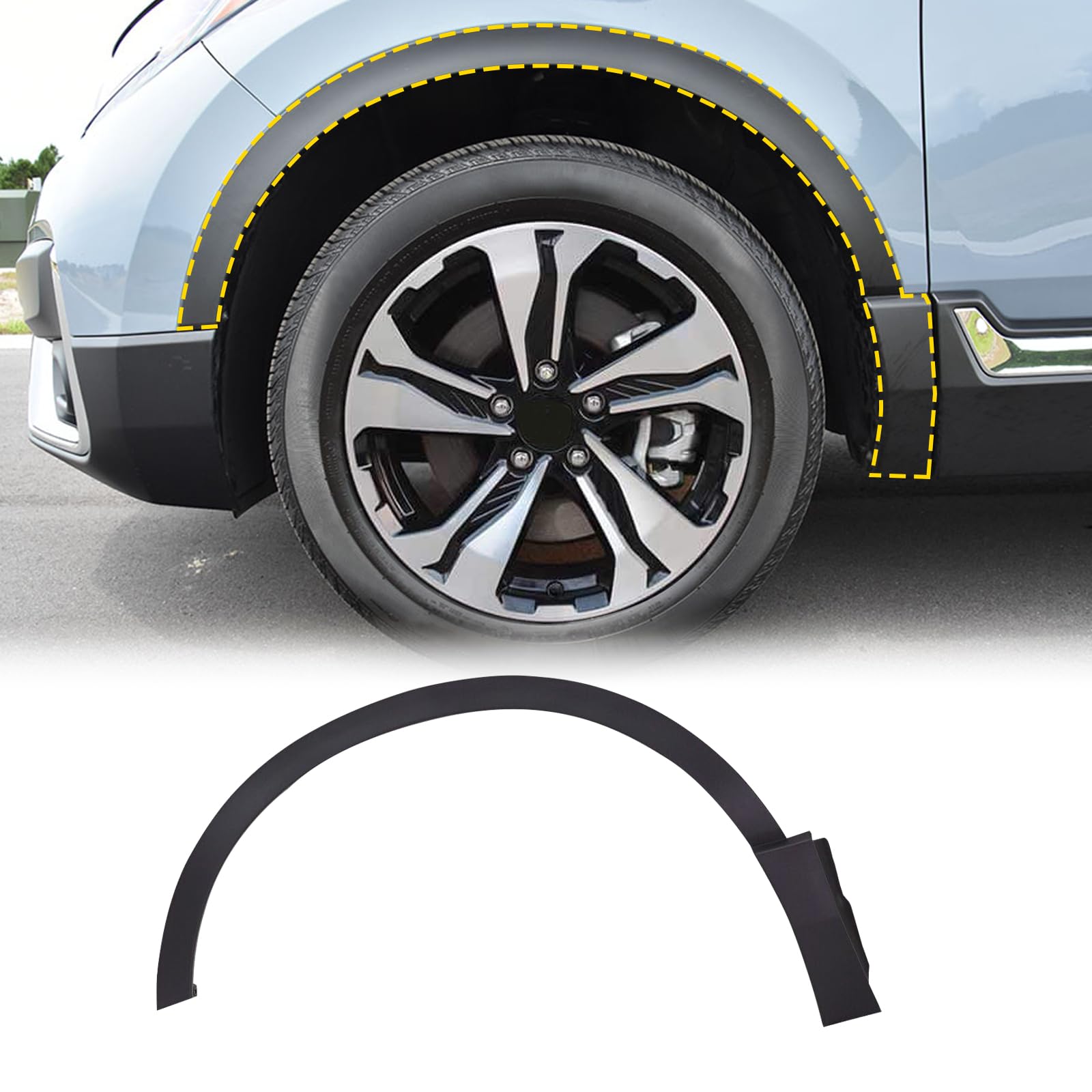 Photo 1 of Fancemot Front Left Driver Side Fender Wheel Arch Molding Trim Compatible with Honda CRV CR-V 2017-2022, OE# 74165-TLA-A02, 74165TLAA02 (LH-Left Driver Side)