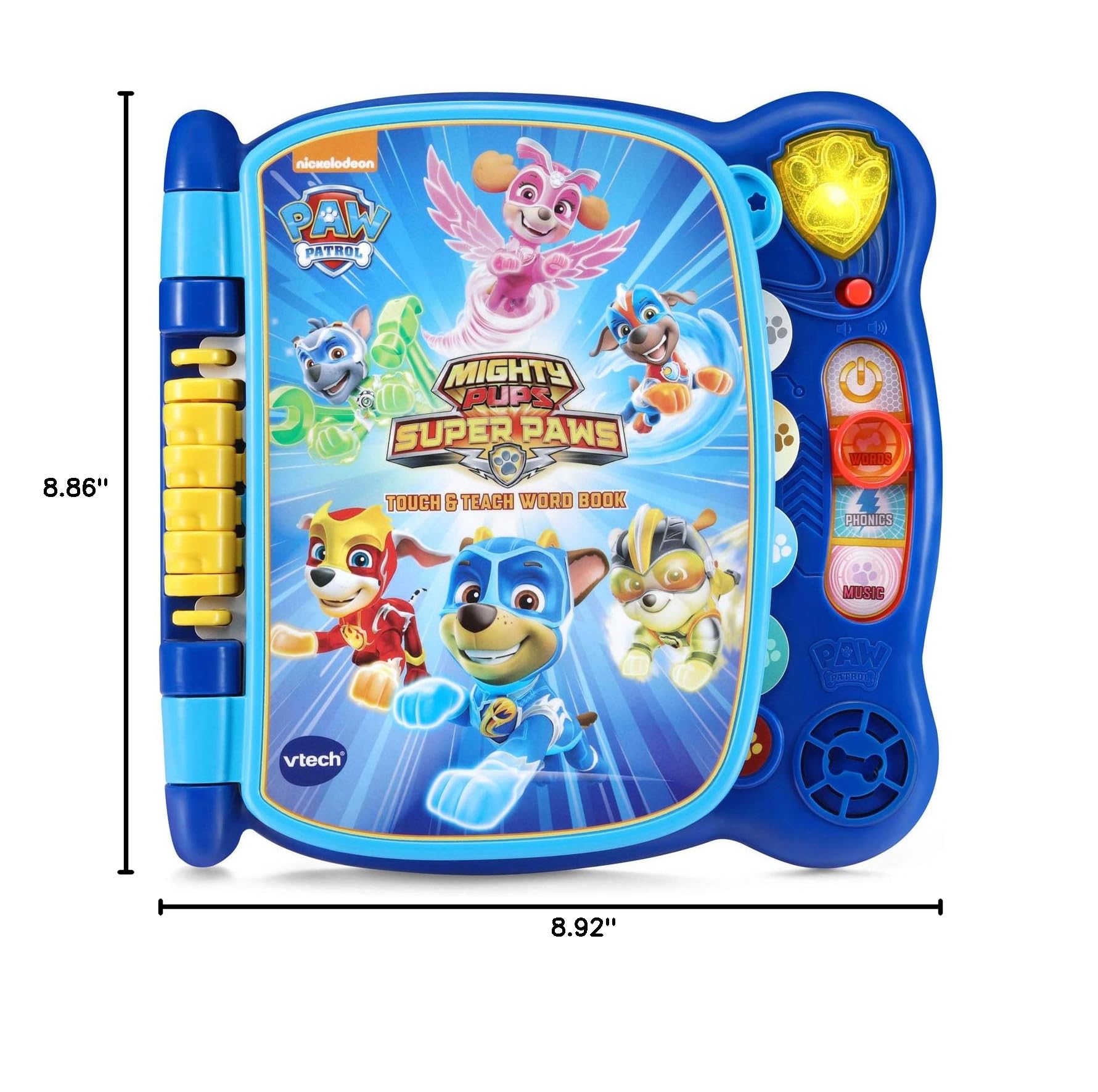 VTech PAW Patrol Mighty Pups Touch and Teach Word Book, Blue