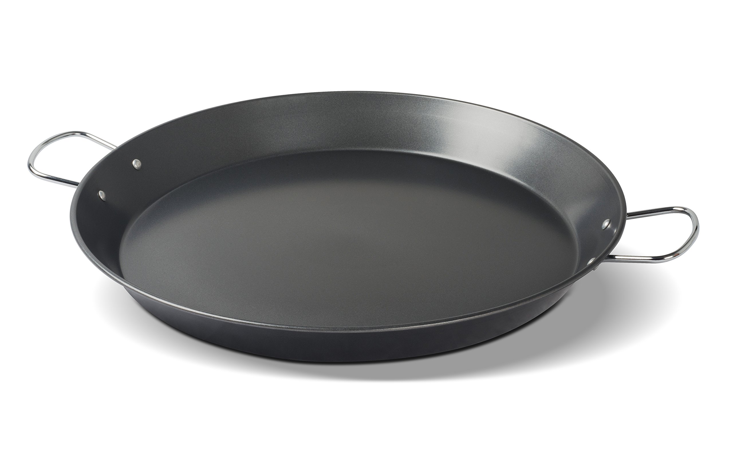 EVERPRIDE Restaurant Spanish Paella Pan Medium (16"), Round, Carbon