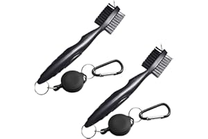 XinTan Tiger Golf Club Brush Groove Cleaner with Retractable Zip-line and Aluminum Carabiner Cleaning Tools