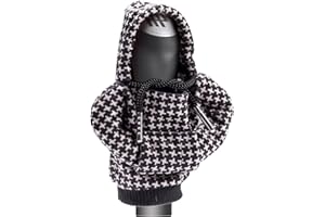 ZHSMS Gear Shift Hoodie, Universal Hoodie Car Gear Shift Cover, Funny Shifter Hoodie, 4.76 Inch Car Shifter Stick Protector Decoration(Houndstooth)