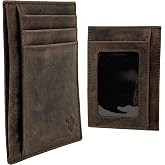 TRUTANN Leather Wallet &ndash; Classic Vertical Slim Card Holder | Real Genuine Leather Mens Wallet | RFID Secure | Fits Up to 8 Cards &amp; Currency | Tap to Pay Feature | Quality Credit Card Holder (Brown)