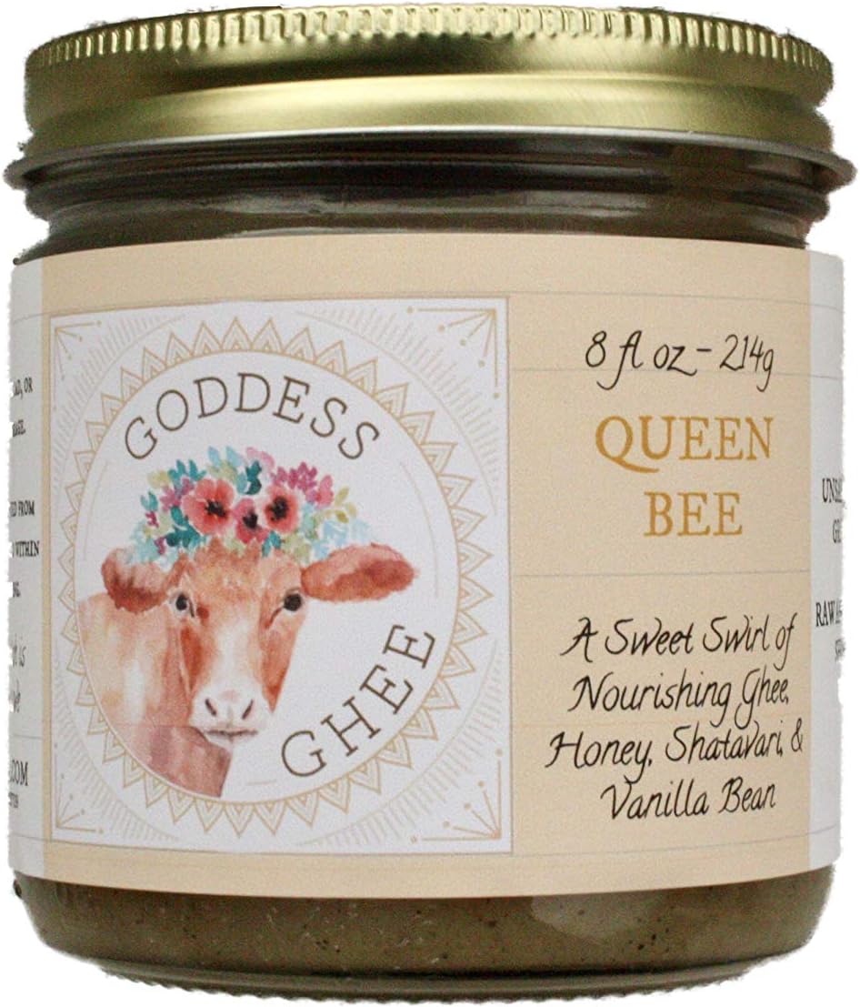 Goddess Ghee Queen Bee Blend Grass Fed High Vitamin Butter Oil, 9oz