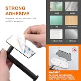 Ibergrif MK34052B Black Chrome Toilet Roll Holder, Self Adhesive, No Drilling view 5